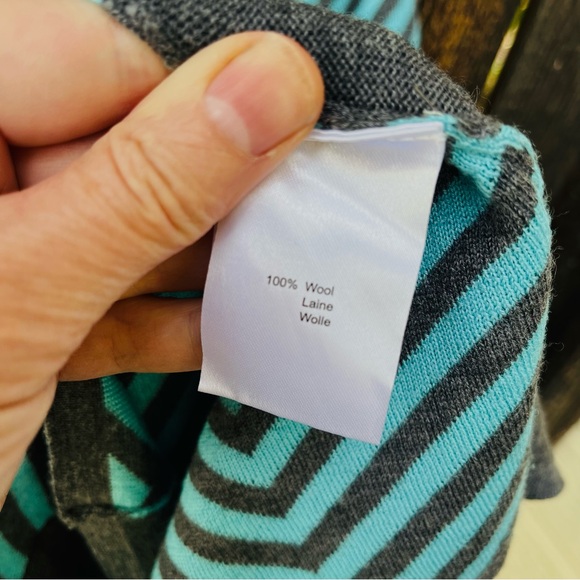 Krimson Klover Merino Wool Sweater Dress In Gray & Blue Sz XS - Picture 6 of 11